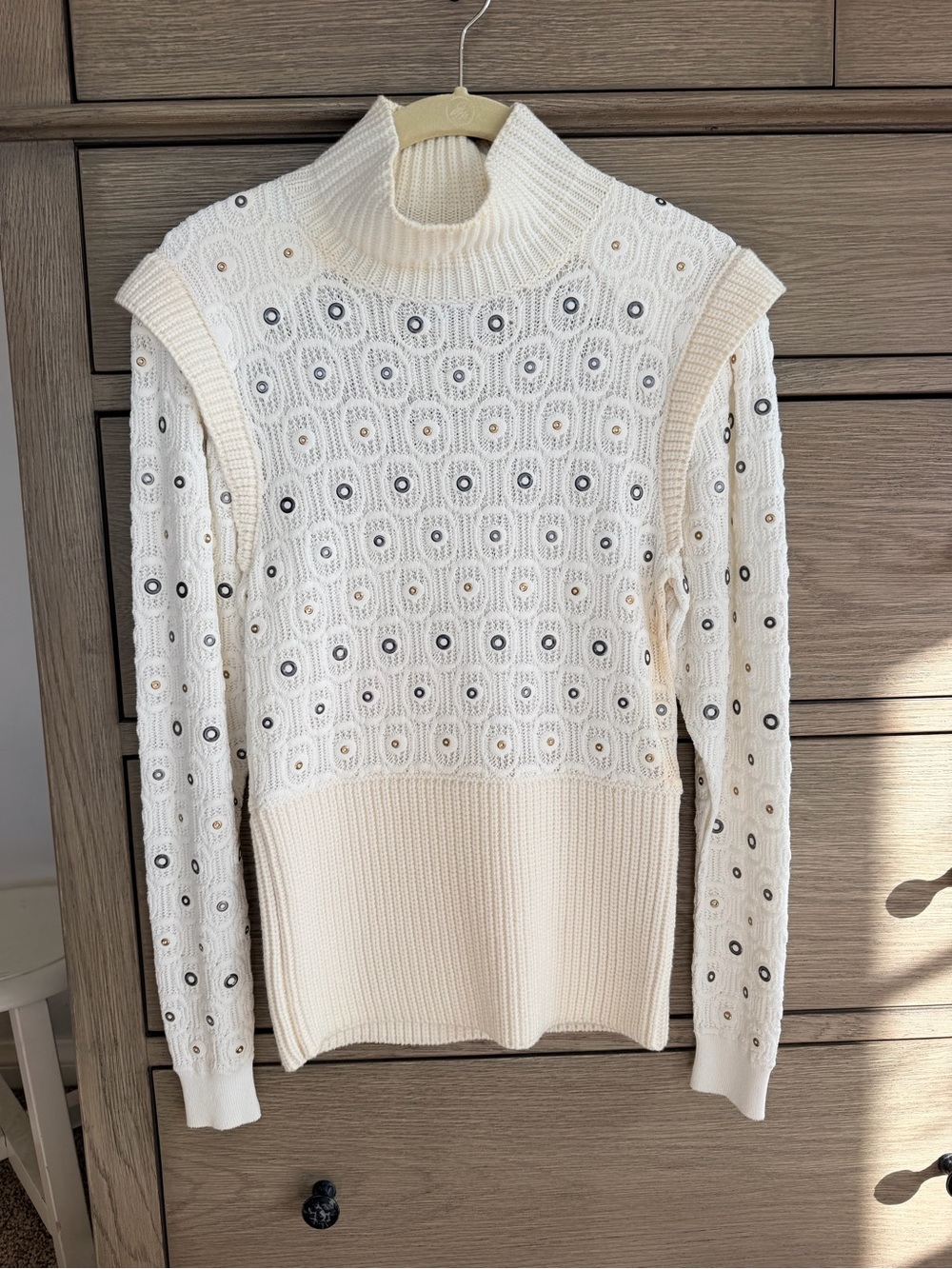 Chloé Iconic Milk Eyelet Knit Sweater